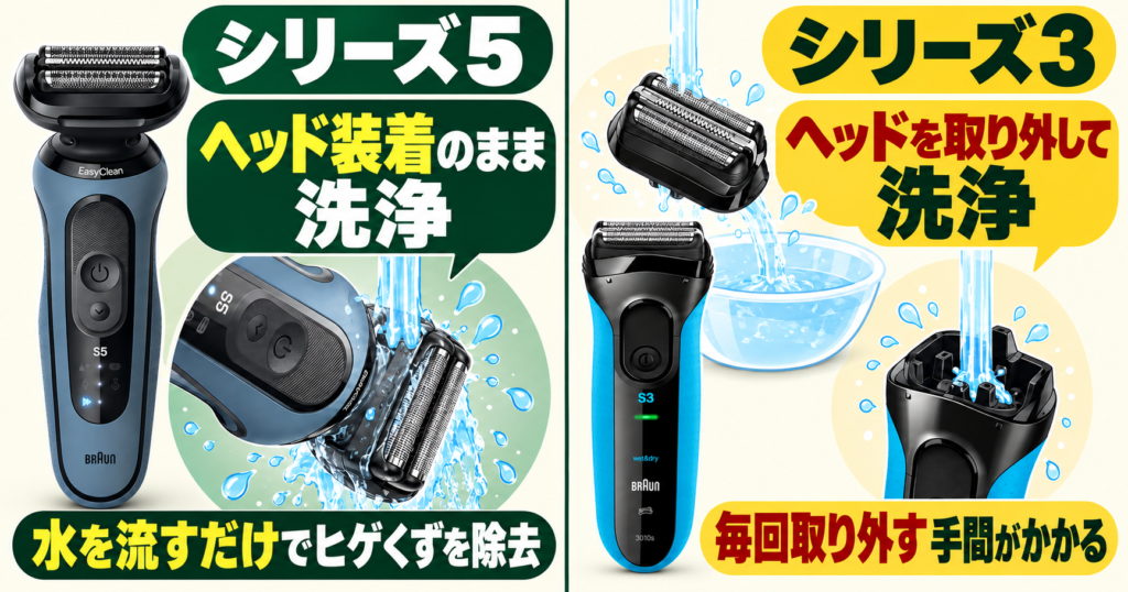 シリーズ5とシリーズ３の違いは？洗浄方法とお手入れの手軽さを比較！
