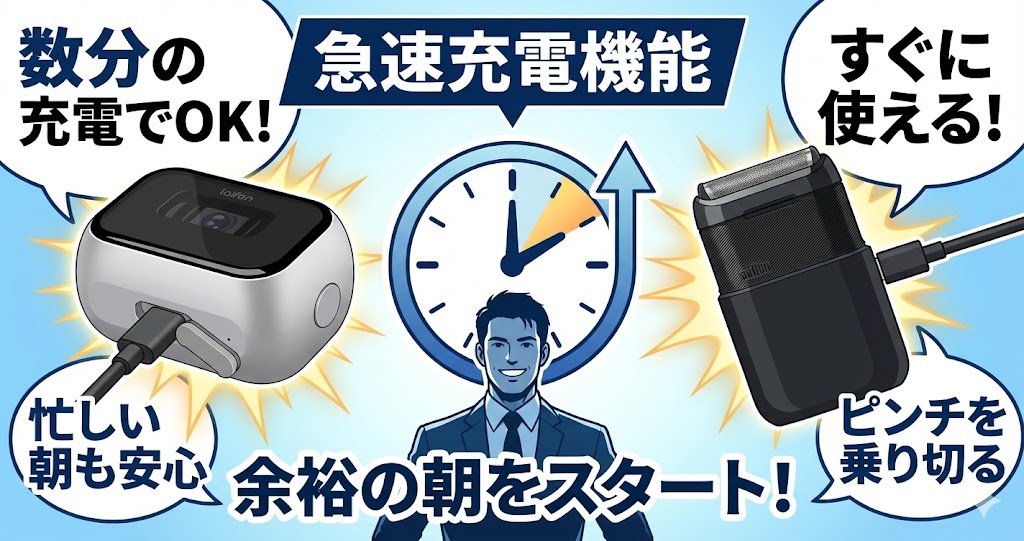 ライフェンP3Proとブラウンミニはどちらも急速充電機能搭載！