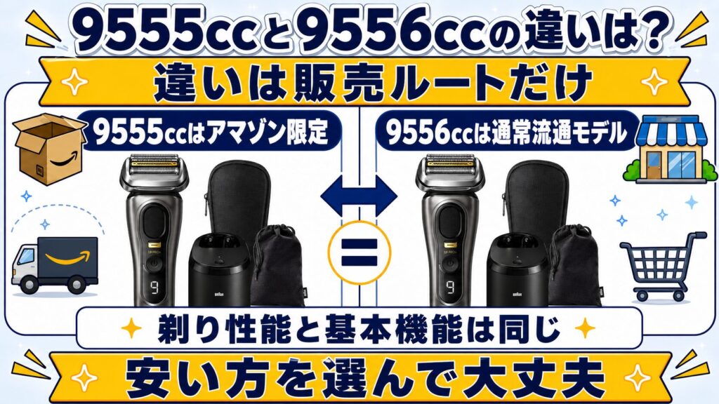 9555ccと9556ccの性能差はある?違いを図解