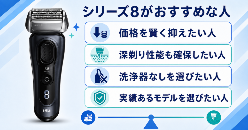 ブラウン NEVO シリーズ8 違いを徹底比較|おすすめなのはどんな人?