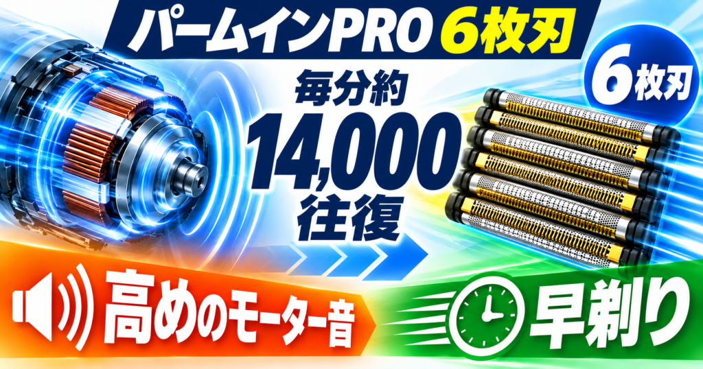 ラムダッシュ パームインPRO6枚刃・ブラウンNEVO比較|6枚刃の速さと動作音をチェック