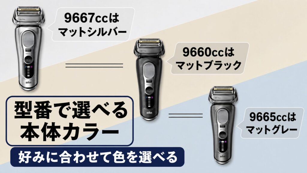 ブラウン シリーズ9Pro+の型番の違い|本体カラーを比較