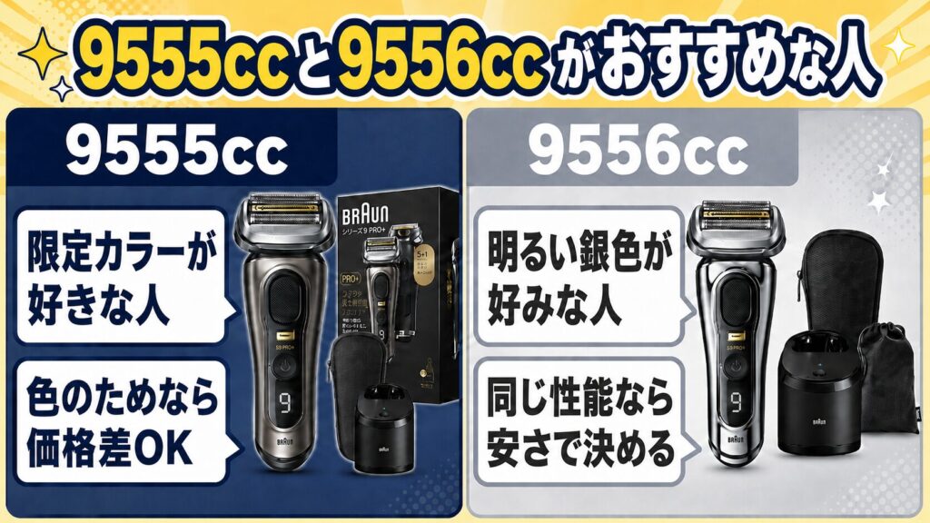 9555cc 9556ccはこんな人におすすめ!違いと選び方を解説
