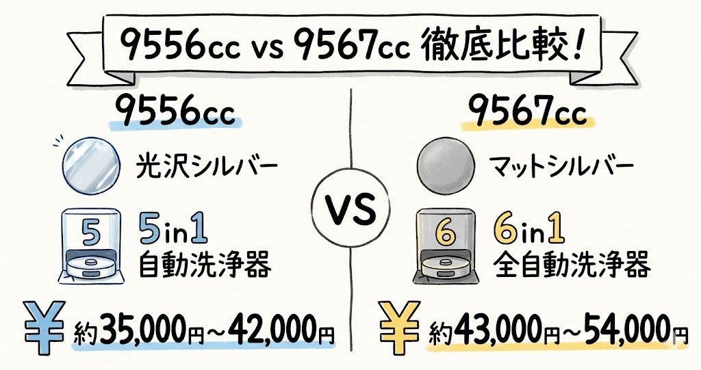 9556ccと9567ccの3つの違いをおさらい