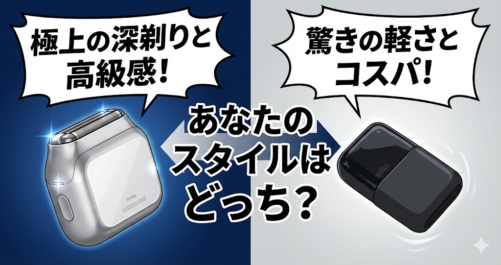 まとめ｜高級感と深剃りのライフェン、軽さとコスパのブラウン