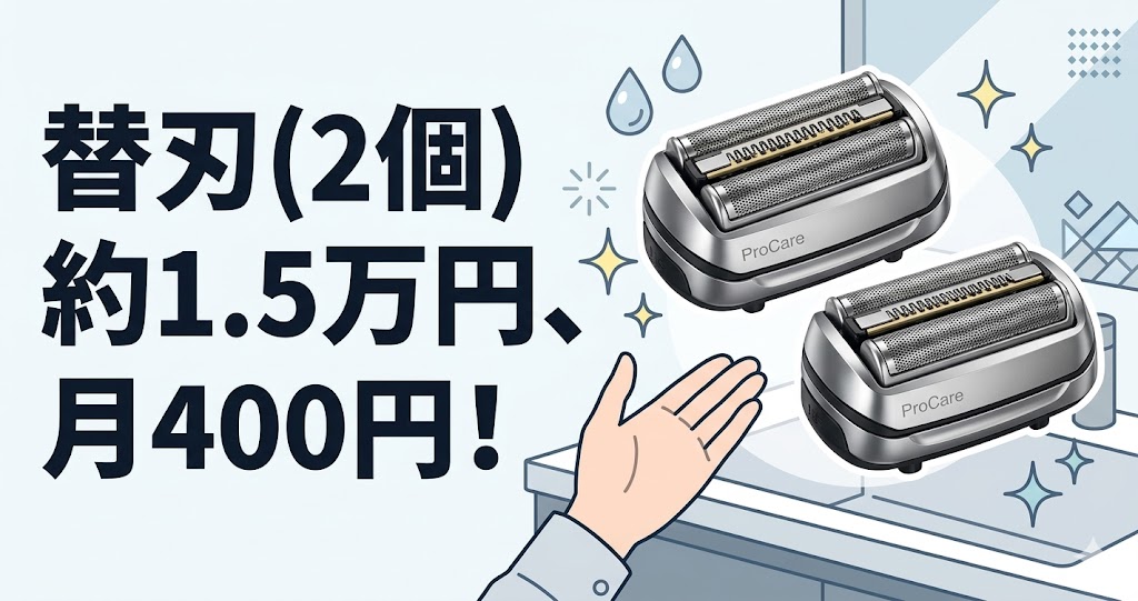 9587cc-V／9577cc-V専用替刃コスト解説！月換算400円