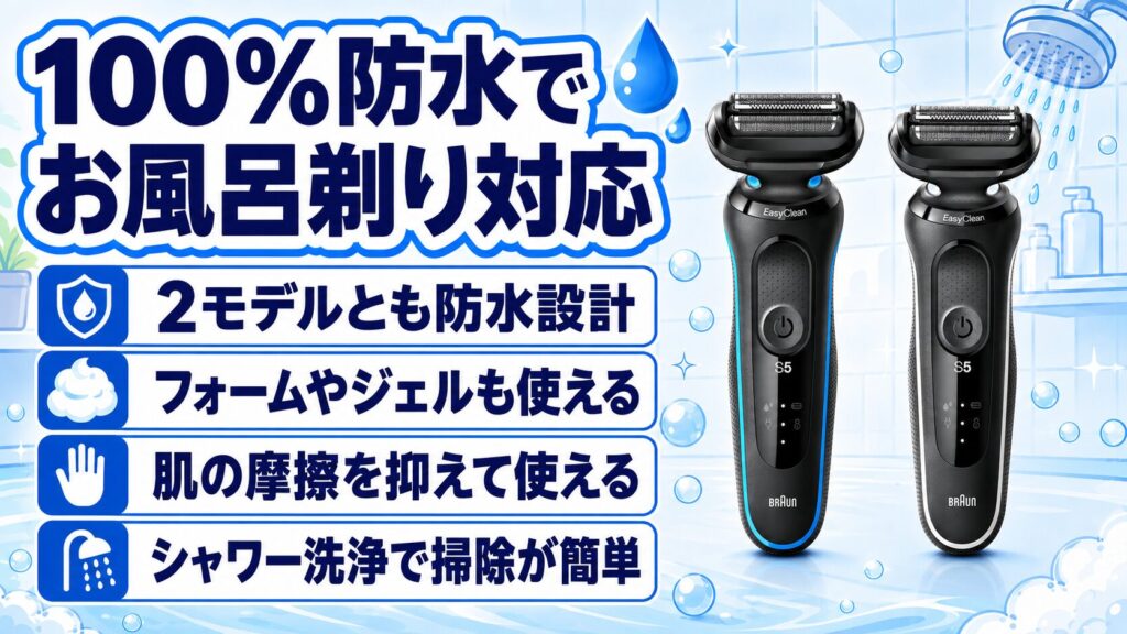 51-M1200s-Vと51-W1200s-Vはお風呂剃りできる?防水性能を解説
