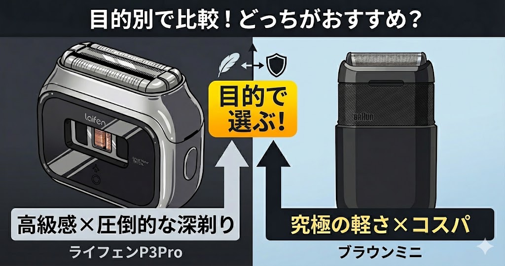 ライフェンP3Proとブラウンミニは、それぞれこんな人におすすめ！