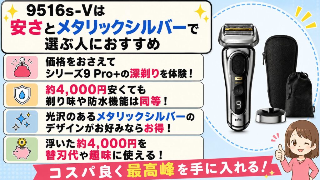 9516sと9517sの違いは？安く選ぶなら9516s-V