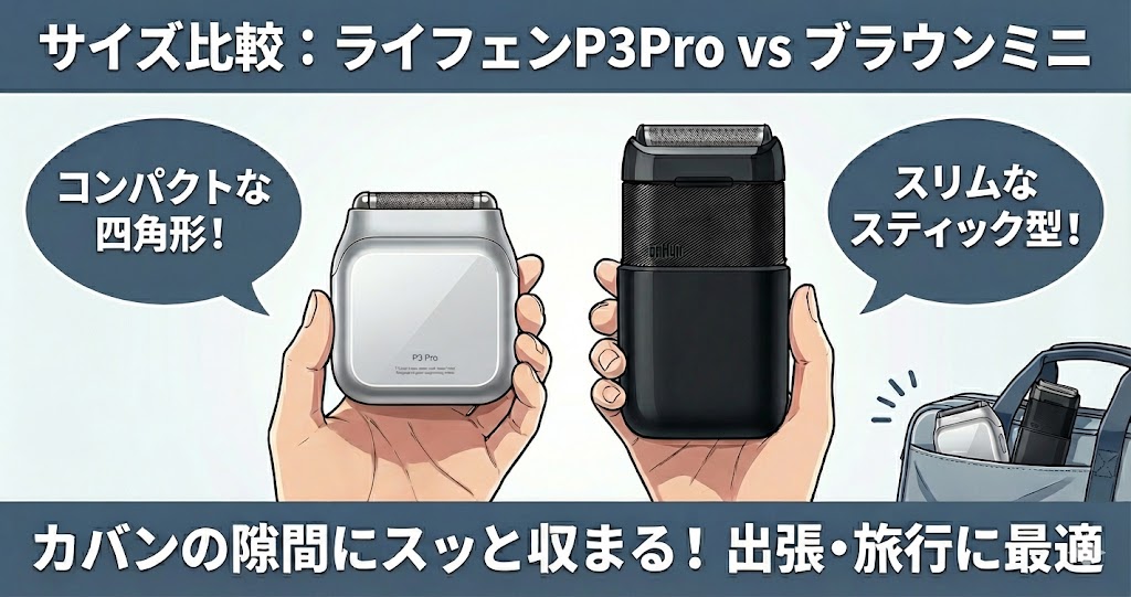 ライフェンP3Proとブラウンミニはどちらもコンパクト！