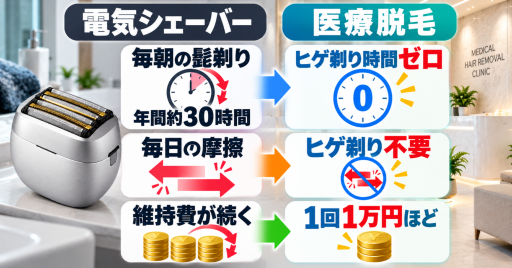 ラムダッシュ パームインPRO6枚刃とブラウンNEVOを比較!髭剃り性能・コスパの違い