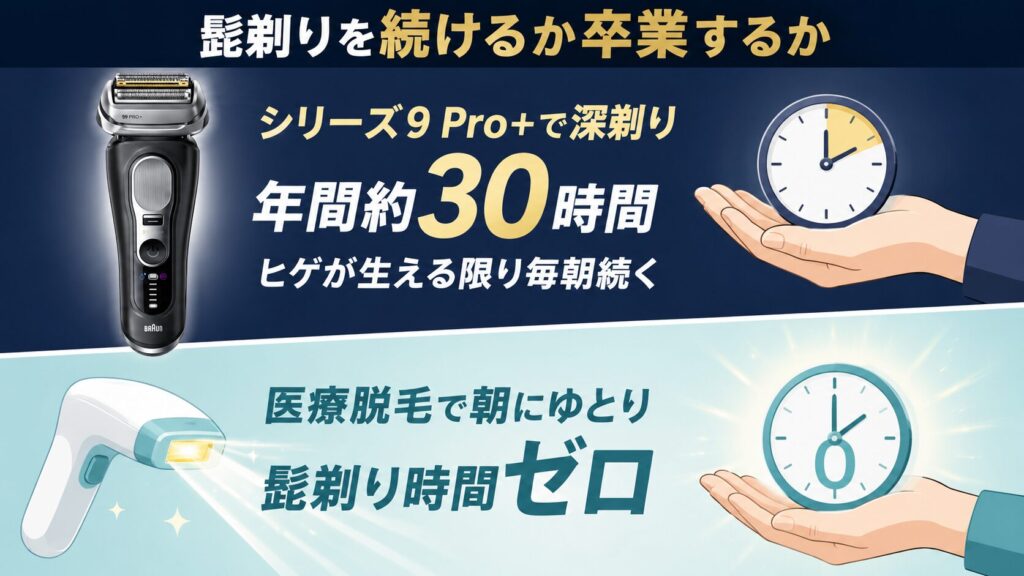 !!!ブラウン シリーズ9Pro+ シリーズ9Sport+ 違いを比較|毎朝の髭剃り時間で選ぶ