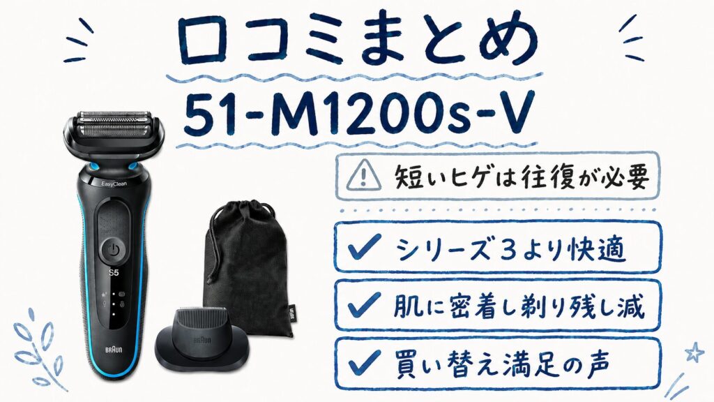 51-M1200s-V・51-W1200s-Vの口コミまとめ