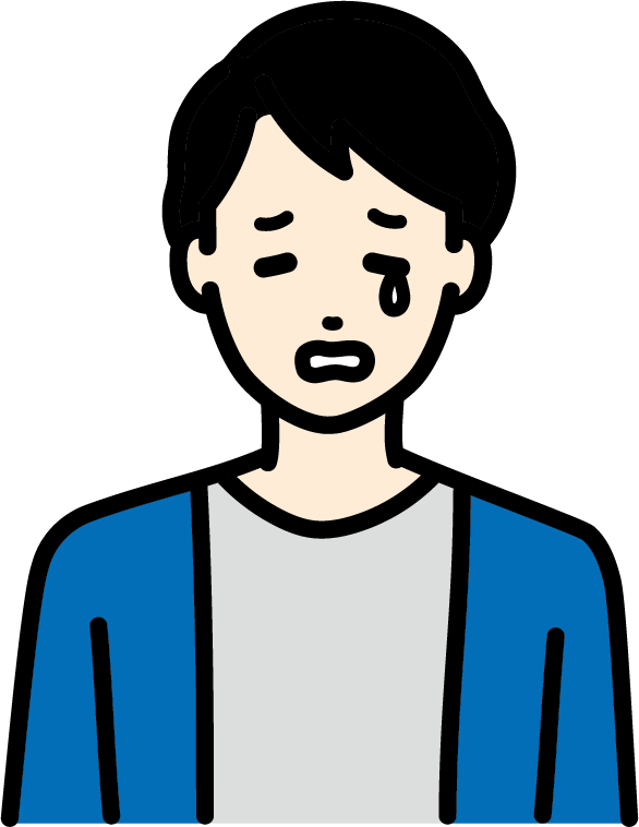 泣いている男性